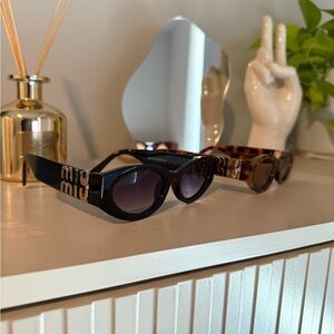 Black and Brown Fashion Sunglasses